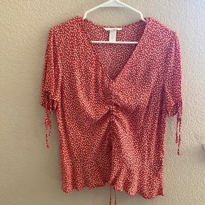 Floral print scruntch top!!